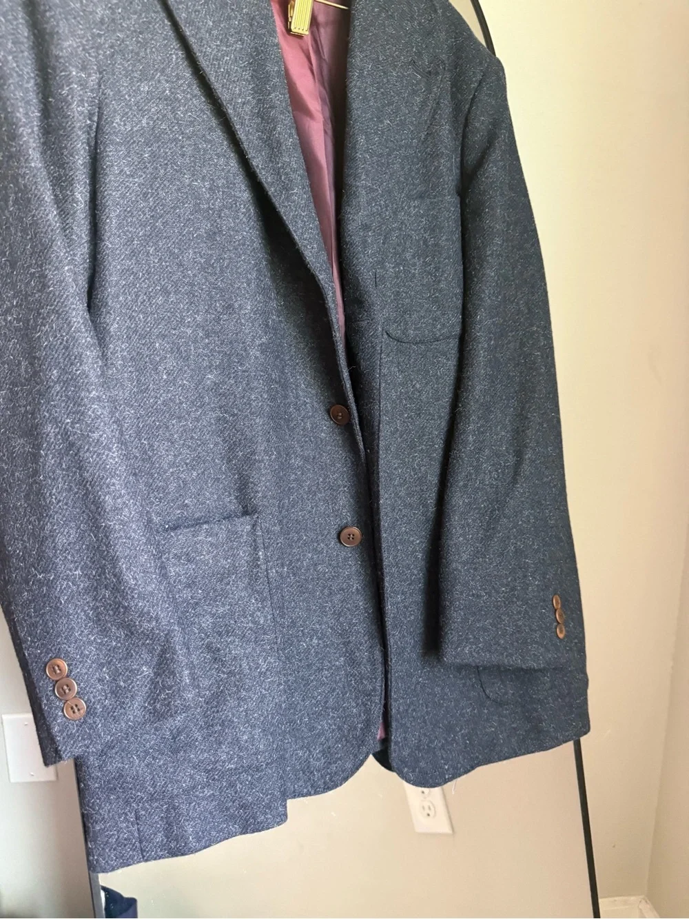 Vintage 70's 80’s J Crew Three Pocket Blazer Sport Coat Mohair Wool medium